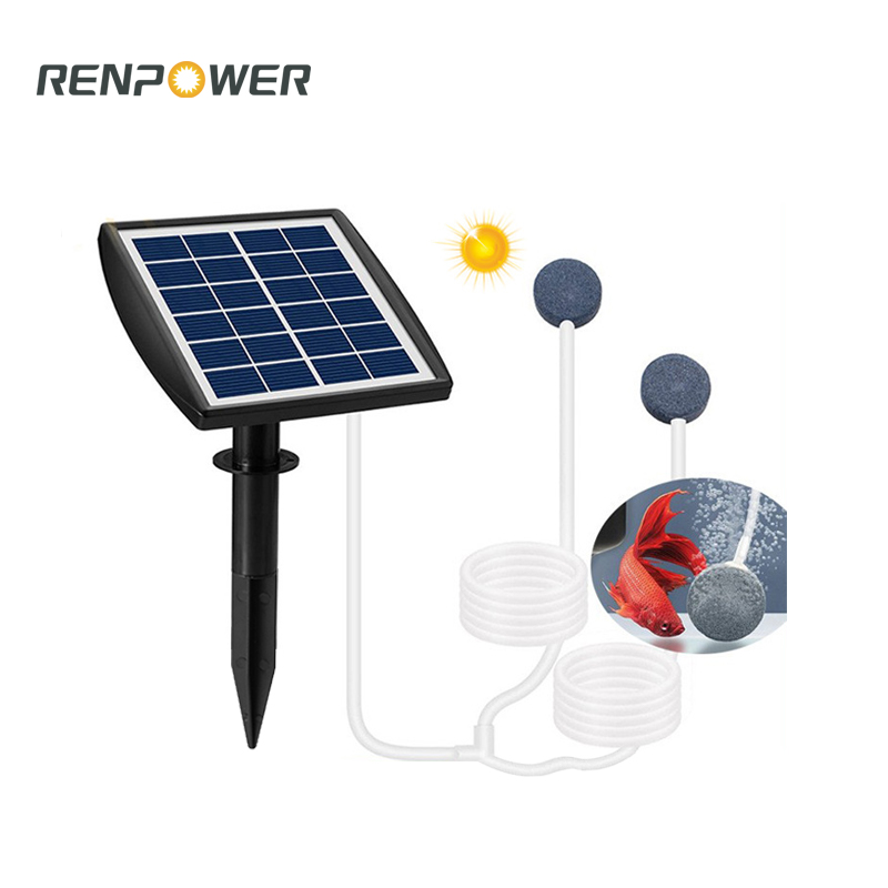Yeni Güneş Oksijen Pompası 2W Depolama Tipi Açık Balıkçılık Avlu Balık Göleti Küçük Ev Oksijen Makinesi
